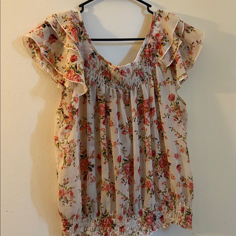 Floral Ruffle Blouse - Picture 4 of 4